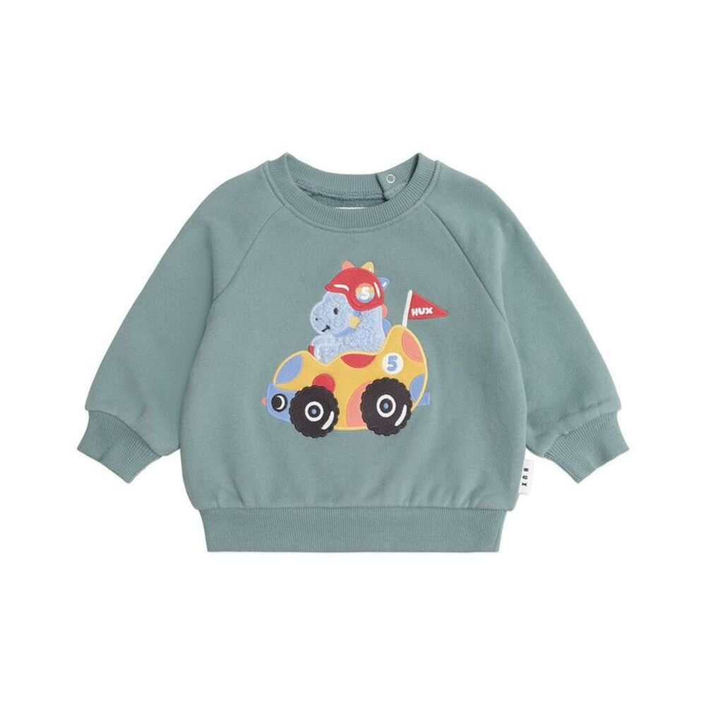Huxbaby Racer Dino Sweatshirt, Green